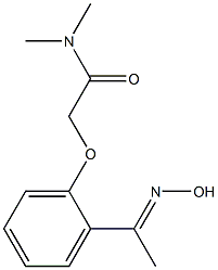 2-{2-[(1E)-N-hydroxyethanimidoyl]phenoxy}-N,N-dimethylacetamide Struktur