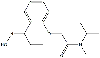 2-{2-[1-(hydroxyimino)propyl]phenoxy}-N-methyl-N-(propan-2-yl)acetamide Struktur