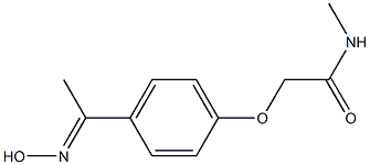 2-{4-[(1E)-N-hydroxyethanimidoyl]phenoxy}-N-methylacetamide Struktur