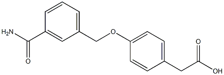 2-{4-[(3-carbamoylphenyl)methoxy]phenyl}acetic acid Struktur