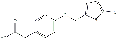 2-{4-[(5-chlorothiophen-2-yl)methoxy]phenyl}acetic acid Struktur