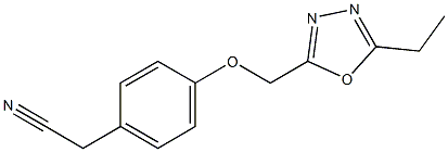 2-{4-[(5-ethyl-1,3,4-oxadiazol-2-yl)methoxy]phenyl}acetonitrile Struktur