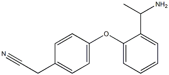 2-{4-[2-(1-aminoethyl)phenoxy]phenyl}acetonitrile Struktur