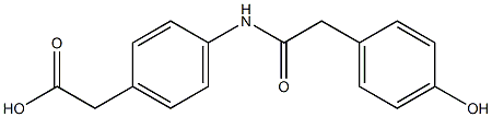 2-{4-[2-(4-hydroxyphenyl)acetamido]phenyl}acetic acid Struktur