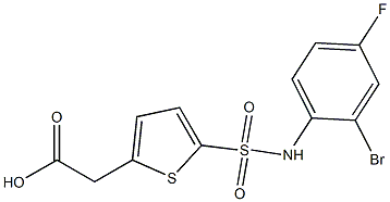 2-{5-[(2-bromo-4-fluorophenyl)sulfamoyl]thiophen-2-yl}acetic acid Struktur