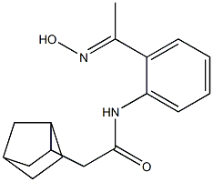 2-{bicyclo[2.2.1]heptan-2-yl}-N-{2-[1-(hydroxyimino)ethyl]phenyl}acetamide Struktur