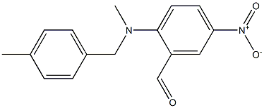 2-{methyl[(4-methylphenyl)methyl]amino}-5-nitrobenzaldehyde Struktur