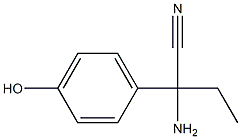 2-amino-2-(4-hydroxyphenyl)butanenitrile Struktur