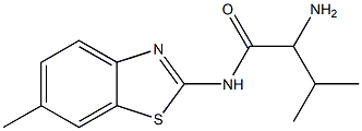 2-amino-3-methyl-N-(6-methyl-1,3-benzothiazol-2-yl)butanamide Struktur