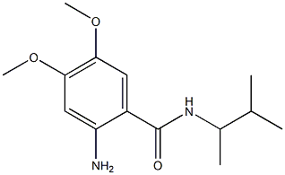 2-amino-4,5-dimethoxy-N-(3-methylbutan-2-yl)benzamide Struktur