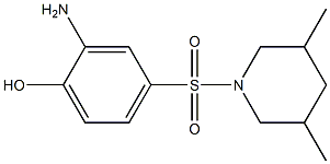 2-amino-4-[(3,5-dimethylpiperidine-1-)sulfonyl]phenol Struktur