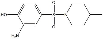 2-amino-4-[(4-methylpiperidine-1-)sulfonyl]phenol Struktur