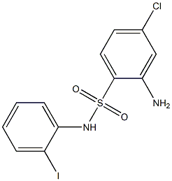 2-amino-4-chloro-N-(2-iodophenyl)benzene-1-sulfonamide Struktur