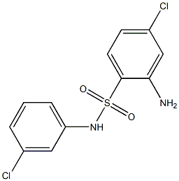 2-amino-4-chloro-N-(3-chlorophenyl)benzene-1-sulfonamide Struktur