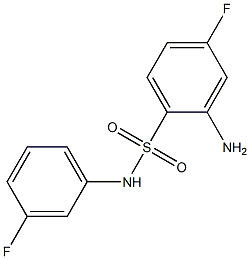 2-amino-4-fluoro-N-(3-fluorophenyl)benzene-1-sulfonamide Struktur