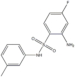 2-amino-4-fluoro-N-(3-methylphenyl)benzene-1-sulfonamide Struktur