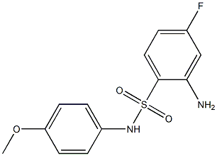 2-amino-4-fluoro-N-(4-methoxyphenyl)benzene-1-sulfonamide Struktur