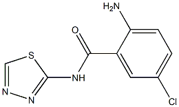 2-amino-5-chloro-N-(1,3,4-thiadiazol-2-yl)benzamide Struktur