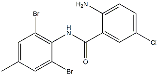 2-amino-5-chloro-N-(2,6-dibromo-4-methylphenyl)benzamide Struktur