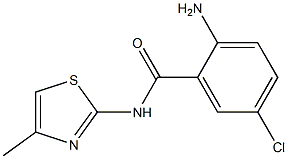 2-amino-5-chloro-N-(4-methyl-1,3-thiazol-2-yl)benzamide Struktur