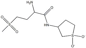 2-amino-N-(1,1-dioxidotetrahydrothien-3-yl)-4-(methylsulfonyl)butanamide Struktur