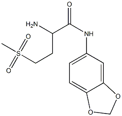 2-amino-N-(2H-1,3-benzodioxol-5-yl)-4-methanesulfonylbutanamide Struktur