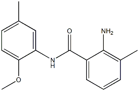 2-amino-N-(2-methoxy-5-methylphenyl)-3-methylbenzamide Struktur