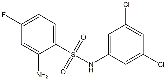 2-amino-N-(3,5-dichlorophenyl)-4-fluorobenzene-1-sulfonamide Struktur