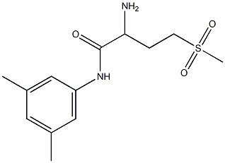 2-amino-N-(3,5-dimethylphenyl)-4-(methylsulfonyl)butanamide Struktur