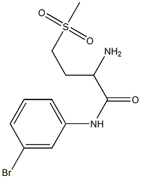 2-amino-N-(3-bromophenyl)-4-(methylsulfonyl)butanamide Struktur