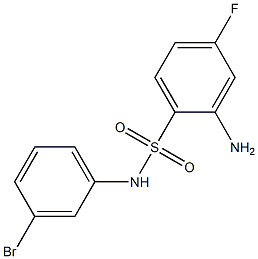 2-amino-N-(3-bromophenyl)-4-fluorobenzene-1-sulfonamide Struktur