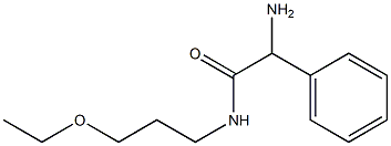 2-amino-N-(3-ethoxypropyl)-2-phenylacetamide Struktur