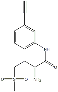 2-amino-N-(3-ethynylphenyl)-4-(methylsulfonyl)butanamide Struktur