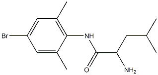 2-amino-N-(4-bromo-2,6-dimethylphenyl)-4-methylpentanamide Struktur