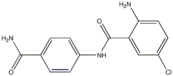 2-amino-N-(4-carbamoylphenyl)-5-chlorobenzamide Struktur