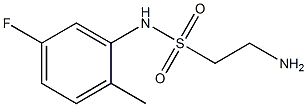 2-amino-N-(5-fluoro-2-methylphenyl)ethanesulfonamide Struktur