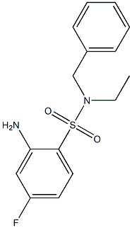 2-amino-N-benzyl-N-ethyl-4-fluorobenzene-1-sulfonamide Struktur