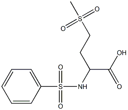 2-benzenesulfonamido-4-methanesulfonylbutanoic acid Struktur