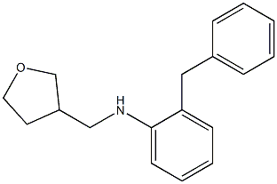 2-benzyl-N-(oxolan-3-ylmethyl)aniline Struktur