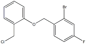 2-bromo-1-[2-(chloromethyl)phenoxymethyl]-4-fluorobenzene Struktur