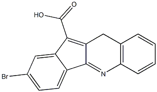 2-bromo-10H-indeno[1,2-b]quinoline-11-carboxylic acid Struktur