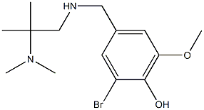 2-bromo-4-({[2-(dimethylamino)-2-methylpropyl]amino}methyl)-6-methoxyphenol Struktur