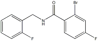 2-bromo-4-fluoro-N-(2-fluorobenzyl)benzamide Struktur