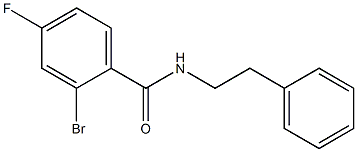 2-bromo-4-fluoro-N-(2-phenylethyl)benzamide Struktur