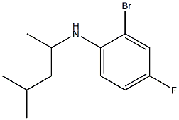 2-bromo-4-fluoro-N-(4-methylpentan-2-yl)aniline Struktur