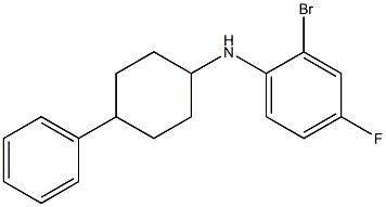 2-bromo-4-fluoro-N-(4-phenylcyclohexyl)aniline Struktur