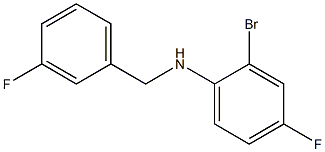 2-bromo-4-fluoro-N-[(3-fluorophenyl)methyl]aniline Struktur