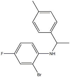 2-bromo-4-fluoro-N-[1-(4-methylphenyl)ethyl]aniline Struktur