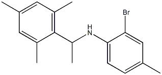 2-bromo-4-methyl-N-[1-(2,4,6-trimethylphenyl)ethyl]aniline Struktur