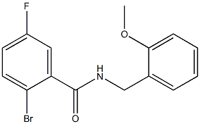 2-bromo-5-fluoro-N-(2-methoxybenzyl)benzamide Struktur